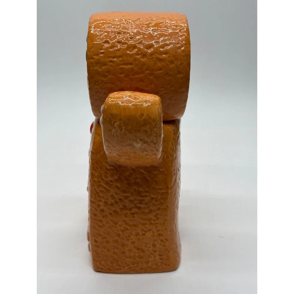 Christmas Gingerbread Man Ceramic Cookie Jar Holiday Treat Canister Waving Brown